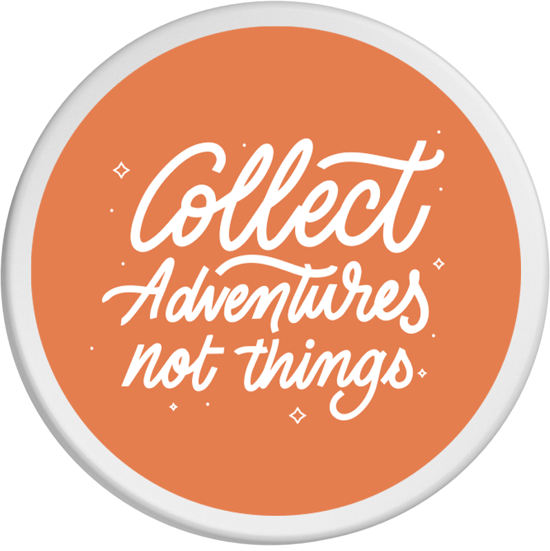 Dosendeckel - Motiv "collect adventures not things"