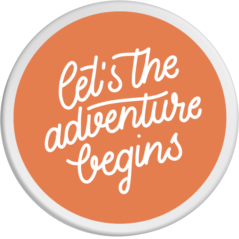 Dosendeckel - Motiv "let´s the adventure begins"