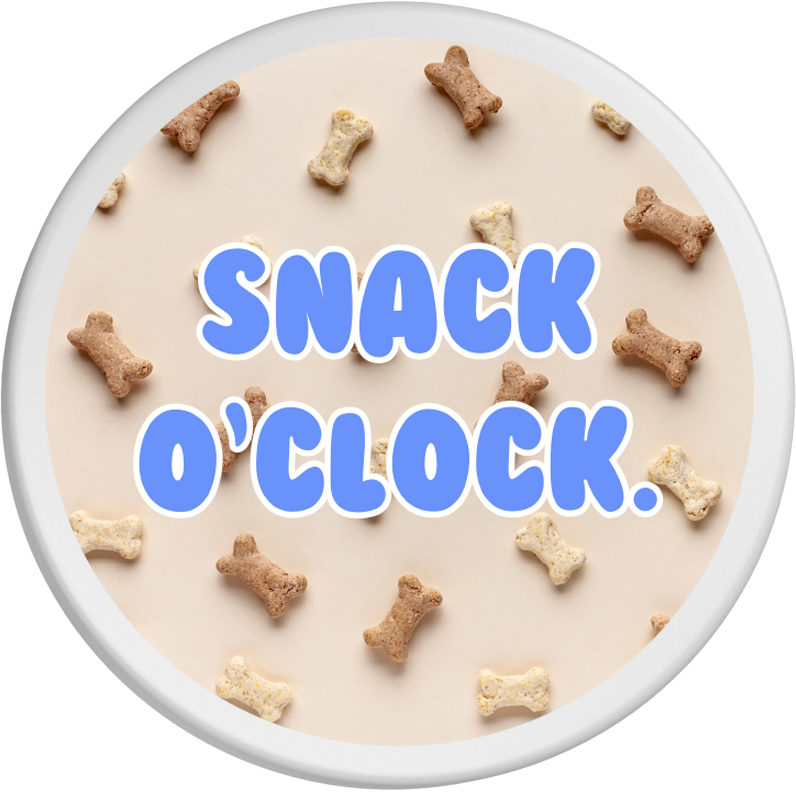 Dosendeckel - Motiv "snack o clock"